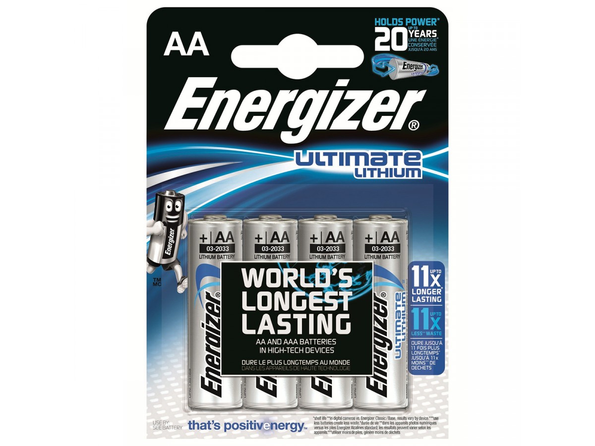 Energizer Ultimate Lithium AA (L91) HighPower Primary Batteries