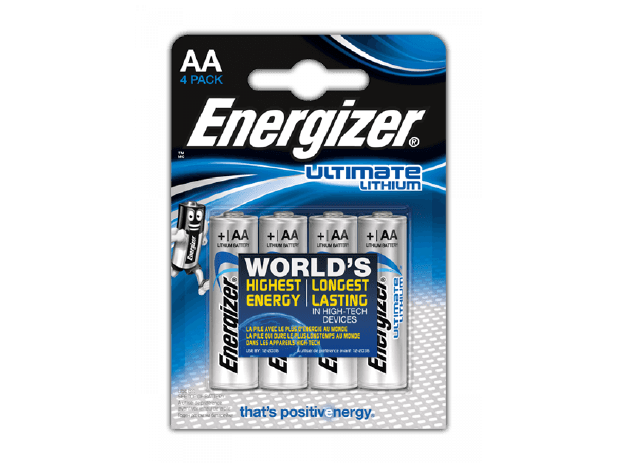 Energizer Ultimate Lithium AA (L91) HighPower Primary Batteries